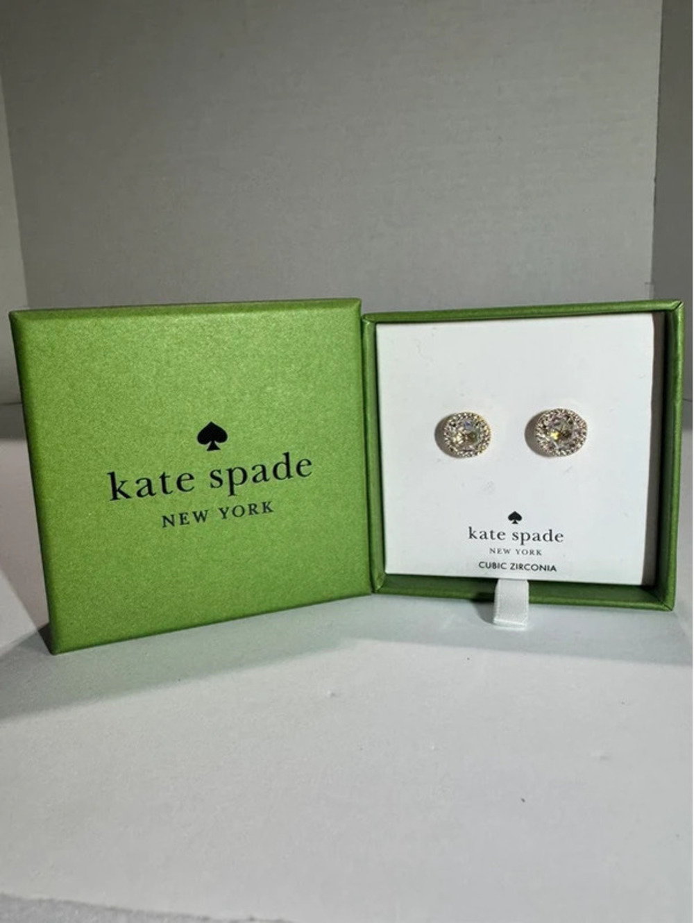 Kate Spade New York Cubic Zirconia Bright Ideas Round Stud Earrings NWT